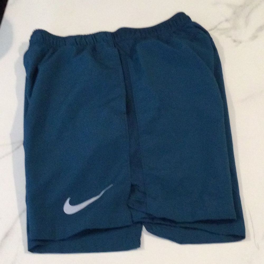 Men’s Blue Nike vintage athletic nylon shorts, small.